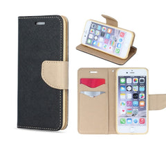 Samsung Galaxy A20e - Smart Fancy Mobilplånbok -Svart/guld