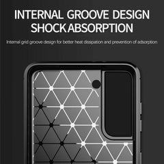 Samsung Galaxy S21 / S21 5G - Flexibel Carbon Mjuk TPU Skal - Svart