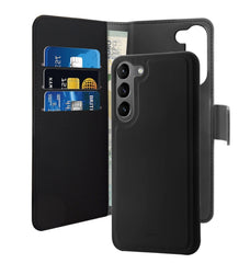 Samsung Galaxy S23 FE - Puro Ekoläder 2-i-1 Löstagbart Plånboksfodral Svart