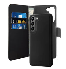 Samsung Galaxy S24 Plus - Puro Ekoläder 2-i-1 Löstagbart Plånboksfodral Svart