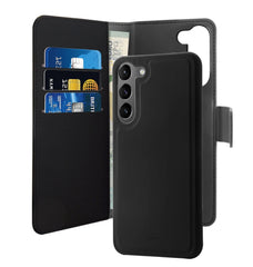 Samsung Galaxy S24 Plus - Puro Ekoläder 2-i-1 Löstagbart Plånboksfodral Svart