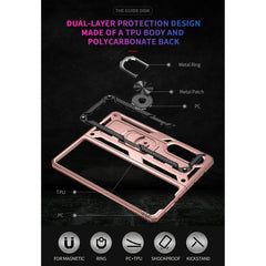 Samsung Galaxy Z Fold 3 - Stötsäker Ring Armor Stand Slimmt mobilskal Roseguld