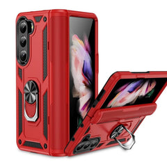 Samsung Galaxy Z Fold 6 - Stötsäker Ring Armor Stand Slimmt mobilskal Röd