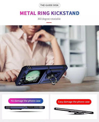 Samsung Galaxy Z flip 4 / Flip 3 - Stötsäker Ring Armor Stand mobilskal Roseguld