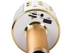 Setty Karaoke Trådlös Mikrofon med Bluetooth-högtalare - Guld