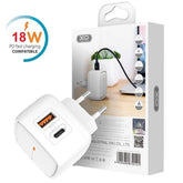 Snabbladdare för iPhone / Samsung 18W PD USB-C Väggladdare