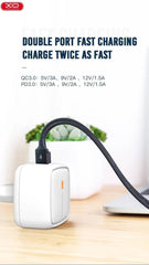 Snabbladdare för iPhone / Samsung 18W PD USB-C Väggladdare