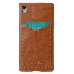 Sony Xperia Z3 Plus - melkco Original Korthållare Skal - Brun