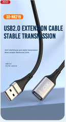 USB-A Hona till USB-A Hane Förlängningskabel XO NB219 USB2.0 3m