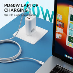 USB-C Laddkabel 1m 60W – Snabb Data & Laddning för iPhone, Samsung, iPad & Android