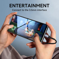 USB-C till 3.5mm Audio Adapter Samsung/Andriod, iPhone 15/16 Mobiler - Svart