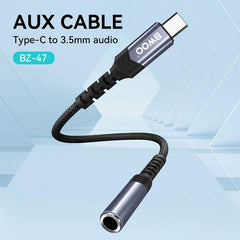 USB-C till 3.5mm Audio Adapter Samsung/Andriod, iPhone 15/16 Mobiler - Svart