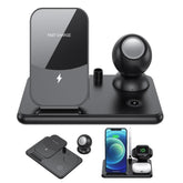 Universal 4in1 Snabb 15W QI Trådlös laddare - iPhone / Android