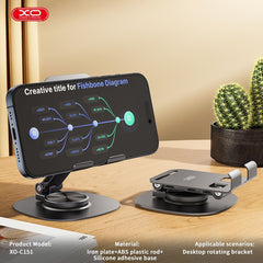 XO Bärbar multivinkel 360 roterbar, Hopfällbart Mobilhållare/stativ hållare