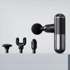 XO FG02 Fasciapistol – Trådlös Muskelmassager med 4 Massagehuvuden, 6 Hastigheter,