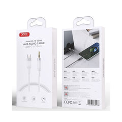 XO Ljudkabel 1m – USB-C till 3.5mm AUX | Vit | För Mobil, Högtalare