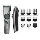 XO sladdlös hårklippare med digital display, 2000mAh batteri