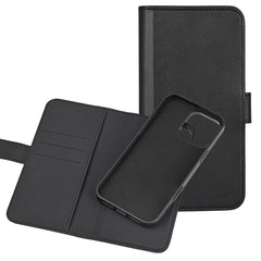 iPhone 12 Pro Max - DELTACO Ekoläder 2-i-1 Löstagbart Plånboksfodral Svart