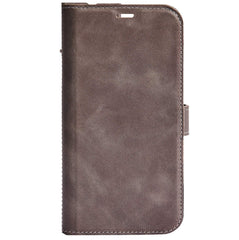 iPhone 13 Mini - Essentials Äkta läder 2-i-1 Löstagbart Plånboksfodral Grå