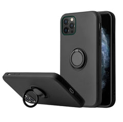 iPhone 13 Mini - Matt TPU Mjuk Skal med Ringhållare - Svart