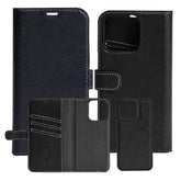 iPhone 13 Pro Max - Essentials Äkta läder 2-i-1 Löstagbart Plånboksfodral Svart