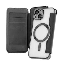 iPhone 13 Pro Max - Smart Chrome Mag Mobilplånbok - Svart