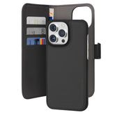 iPhone 15 Pro Max - Puro Ekoläder 2-i-1 Löstagbart Plånboksfodral Svart