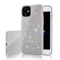 iPhone 16 Pro - 3in1 Glitter Elegant Mjuk Skal Silver