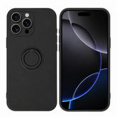 iPhone 16 Pro Max - Finger Grip Skal Matt med Ringhållare & Stativ -Svart
