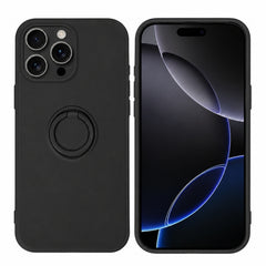 iPhone 16 Pro Max - Finger Grip Skal Matt med Ringhållare & Stativ -Svart