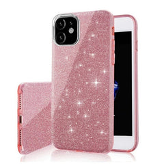 iPhone 17e / iPhone 16e - 3in1 Glitter Elegant Mjuk Skal Rosa