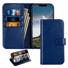 iPhone 16e - Book Case Fodral Mobilplånbok Marinblå