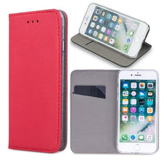 iPhone 17e / iPhone 16e - Smart Magnet Mobilplånbok Röd