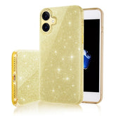iPhone 17 - 3in1 Glitter Elegant Mjuk Skal Guld
