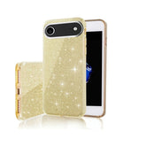 iPhone 17 Air - 3in1 Glitter Elegant Mjuk Skal Guld