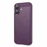 iPhone 17 - Flexibel Carbon Mjuk TPU Skal - Lila