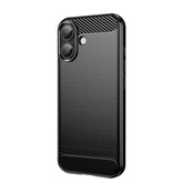 iPhone 17 - Flexibel Carbon Mjuk TPU Skal - Svart