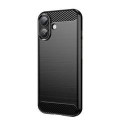 iPhone 17 - Flexibel Carbon Mjuk TPU Skal - Svart