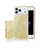 iPhone 17 Pro - 3in1 Glitter Elegant Mjuk Skal Guld