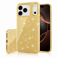 iPhone 18 Pro / iPhone 17 Pro - 3in1 Glitter Elegant Mjuk Skal Guld