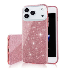iPhone 17 Pro - 3in1 Glitter Elegant Mjuk Skal Rosa