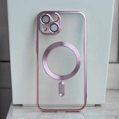 iPhone 17 Pro Max / 18 Pro Max - MagSafe-kompatibelt Chrome Skal med Kameraskydd roséguld