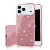 iPhone 17 Pro Max - 3in1 Glitter Elegant Mjuk Skal Rosa
