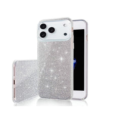 iPhone 17 Pro Max - 3in1 Glitter Elegant Mjuk Skal Silver