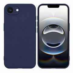 iPhone 17e / iPhone 16e - Matt TPU Mjuk Skal - Mörkblå