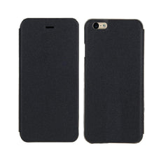 iPhone 6 / 6s - Eco-Läder Toppkvalitet Slim Flip Case - Svart
