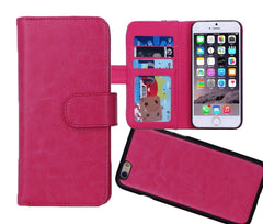 iPhone 6 Plus / 6s Plus Mobilplånbok avtagbar Bakstycket - Rosa