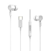 in-Ear USB-C Stereo hörlurar för Samsung / iPhone 15/16/17 och Mobil med USB-C Kontakt Vit