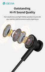 in-Ear USB-C hörlurar för Samsung / iPhone 15, 16 och Mobil med USB-C Kontakt Svart