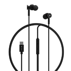 in-Ear USB-C hörlurar för Samsung / iPhone 15, 16 och Mobil med USB-C Kontakt Svart
